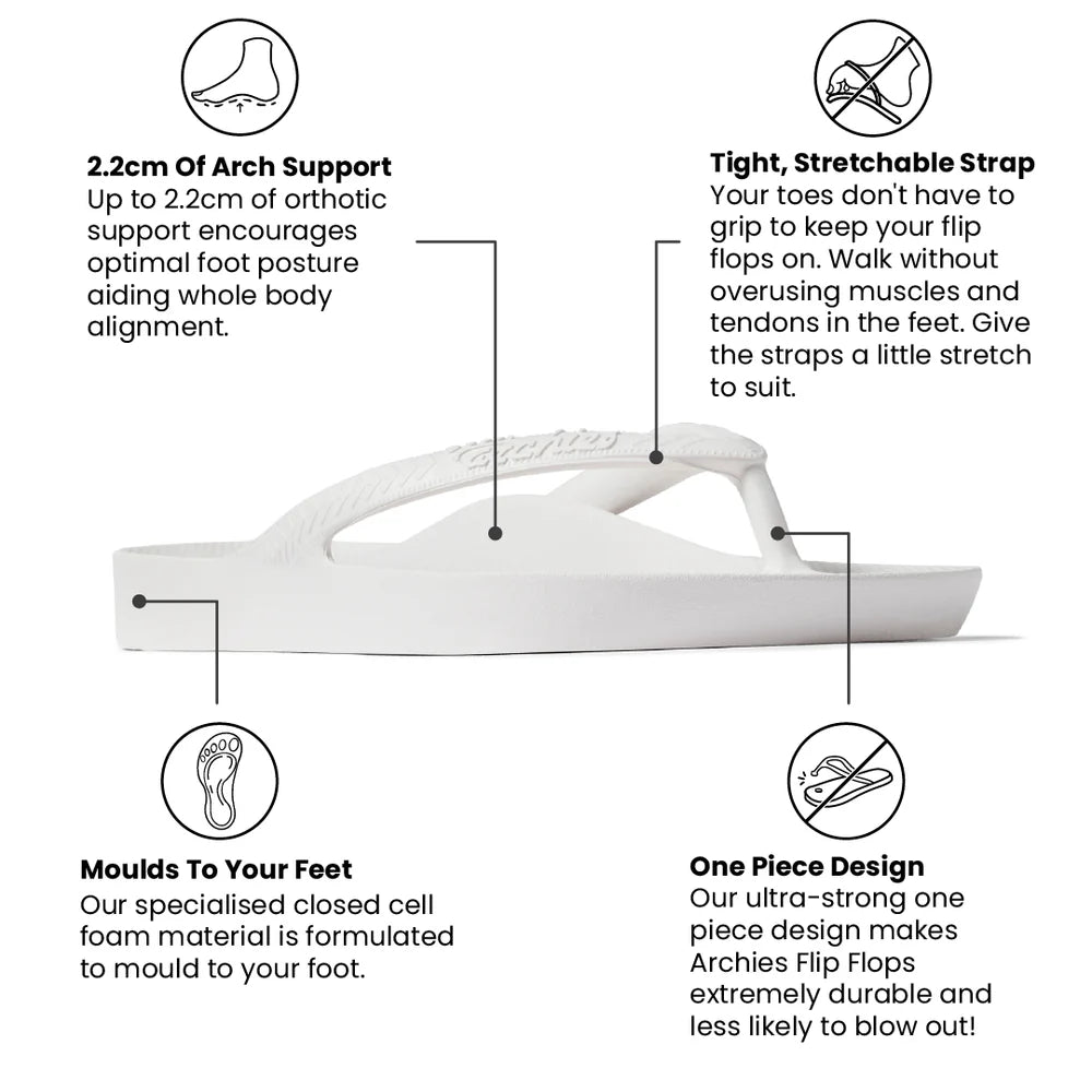 Archies Thongs - White